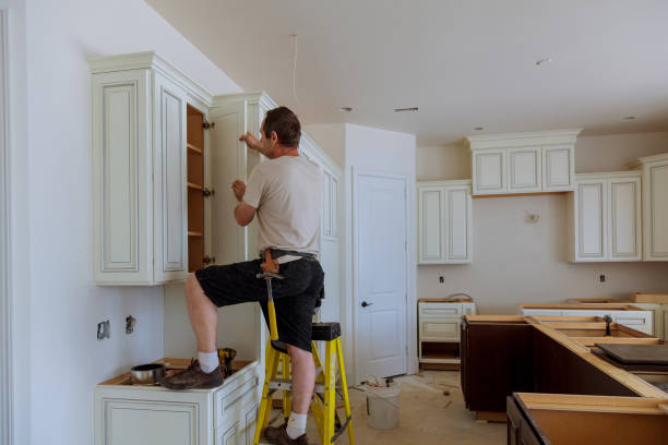 Open concept kitchen conversion in Feasterville Trevose by JMT Kitchen Cabinet